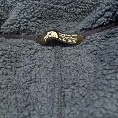 The North Face Full Zip Boys Fleece XL 18-20 Polyester Jacket Blue Zipp Pockets - Picture 5 of 5