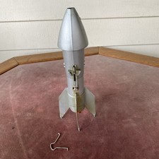 Vintage Rocket Bank Berzac Creation 1957 Astro Mfg Detroit Cast Metal Works