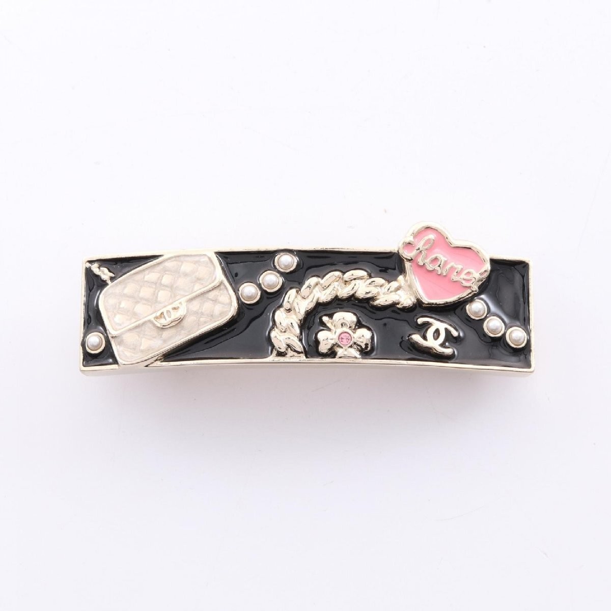 CHANEL Coco Mark Matelass Bag with Gold Plated Barrette Metal for Women