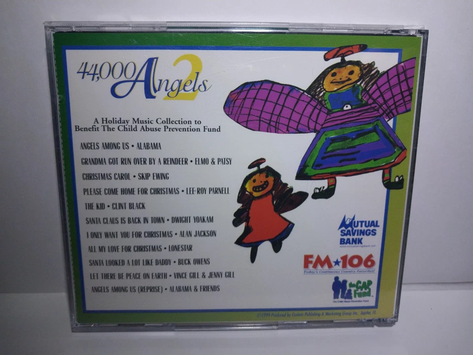 44,000 Angels 2 Holiday Music Collection Child Abuse Prevention Fund (CD, 1999) Foto 2 de 3