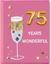 Funny 75Th Birthday Card Gifts for Women, Cool 75 Year Old Birthday Decorations