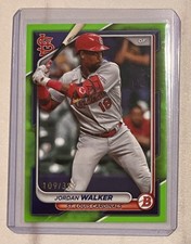 Bowman 2024 Jordan Walker #29 Neon Green Border /399 Cardinals Baseball Card