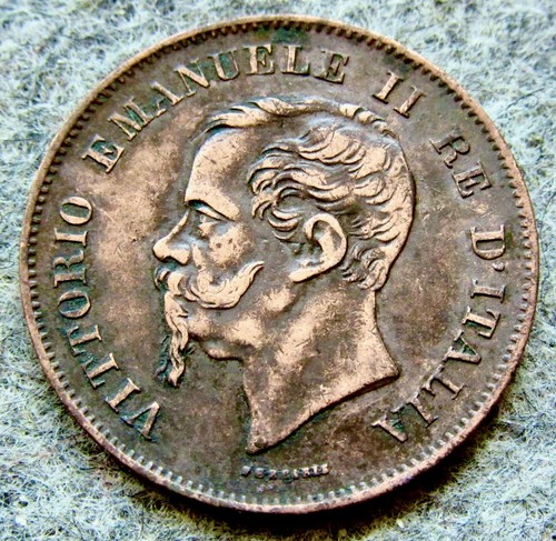 ITALIA Regno VITTORIO EMANUELE II 1861 M 5 CENTESIMI, RAME km#3 - Foto 6 di 6