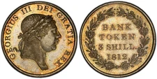 GREAT BRITAIN. George III 1812 AR Three Shillings. PCGS MS64 KM Tn5; SCBC-3770