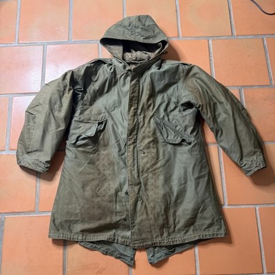 Vintage Army M-1951 Field Parka With Extreme Cold Weather Liner Mens Fishtail 