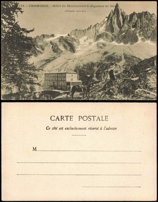 CPA Chamonix-Mont-Blanc Hôtel du Montanvert & Aiguilles du D. 1900
