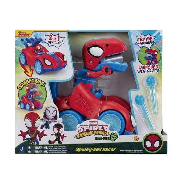 Marvel Spidey And His Amazing Friends Spidey-Rex Racer - 8-Inch Vehi (Us Import)-image