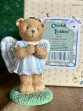   Enesco Cherished Teddies Angie 1992 I Brought The Star Angel Figurine