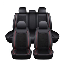 For Jeep Wrangler Front Rear Car Seat Covers Full Set Leather Fiber Cushion Pad