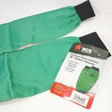 Welding Sleeve 18" MCR SAFETY #39418 Sateen Cotton - Green/Black Elastic Limited