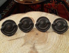 Set of 4 Vintage Hepplewhite  Round Brass Bro...