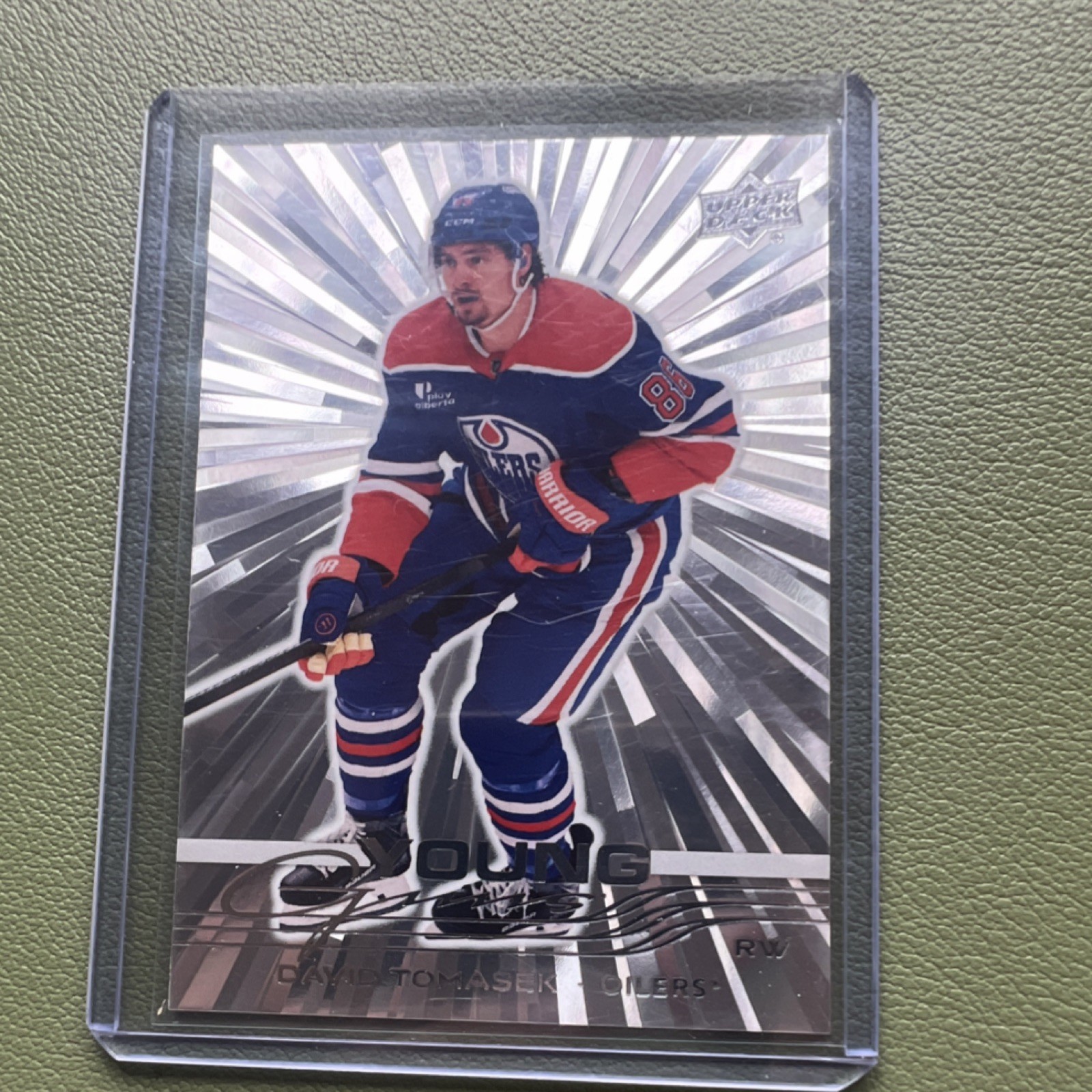 2025 Upper Deck Series 2 David Tomasek Young Guns Outburst Rookie #481 Oilers