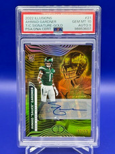 Ahmad Gardner (RC,AU) 2022 Illusions #21 T/C Signature Gold ~ PSA 10 POP 1 ~ /10
