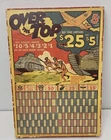 VTG Punch Board Over the Top Military WW1 WW2 theme Slot Machine Gambling Unused