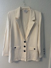 Vintage J.S.S. Cream Woman s Blazer Jacket Extra Large