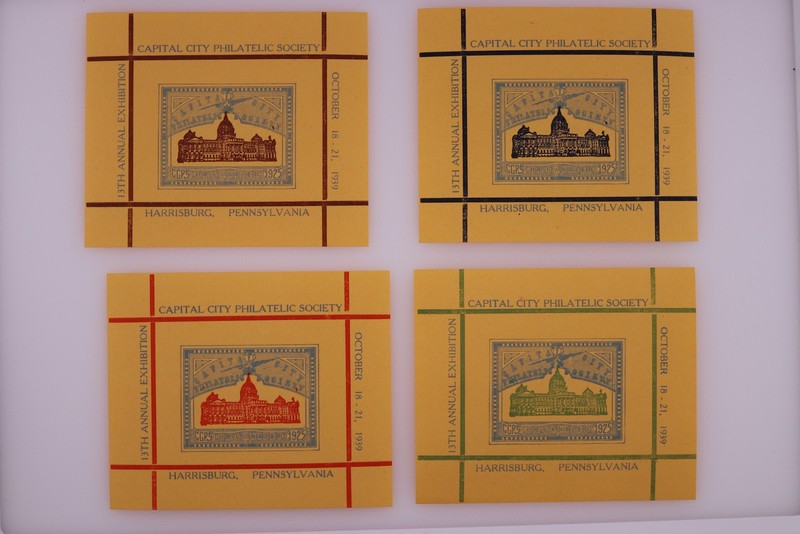 Cap City Phil Soc 15th Ann Exh 1999 Harrisburg PA Set Philatelic Souvenir Label