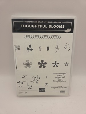 *NEW* Stampin Up! Thoughtful Blooms Photopolymer Stamps [Set of 17] Flowers