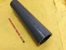 2-1/2" GRAY PVC SCHEDULE 80 PIPE machinable plastic round tube 2-7/8" OD x 12"