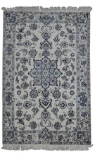 2.8 x 3.10 Perrsian Naain Rug Wool and Silk #PIX-23048