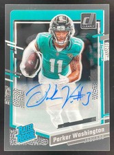 2023 Panini Clearly Donruss Rated Rookie #77 Parker Washington RC Auto