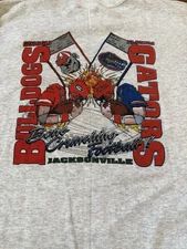 Vintage 90s Georgia Bulldogs Florida Gators Sweatshirt XL Jacksonville USA