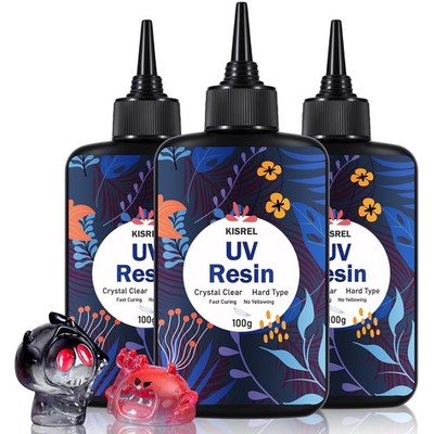 UV Resin 300g - Upgraded UV Resin Kit, Hard Type Crystal Clear Ultraviolet Cu...