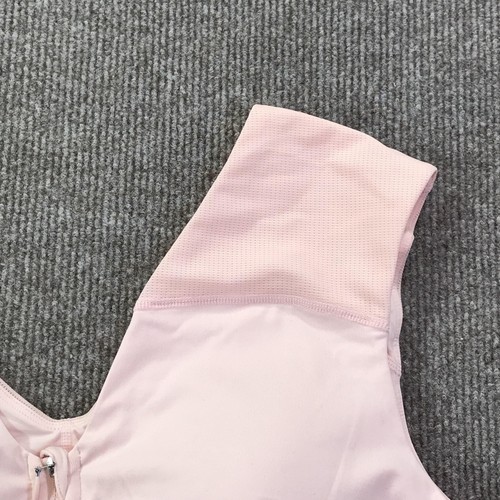 Tommie Copper Shoulder Support Sports Bra Womens XL Pink Mesh Front Zip V Neck - Picture 3 of 14