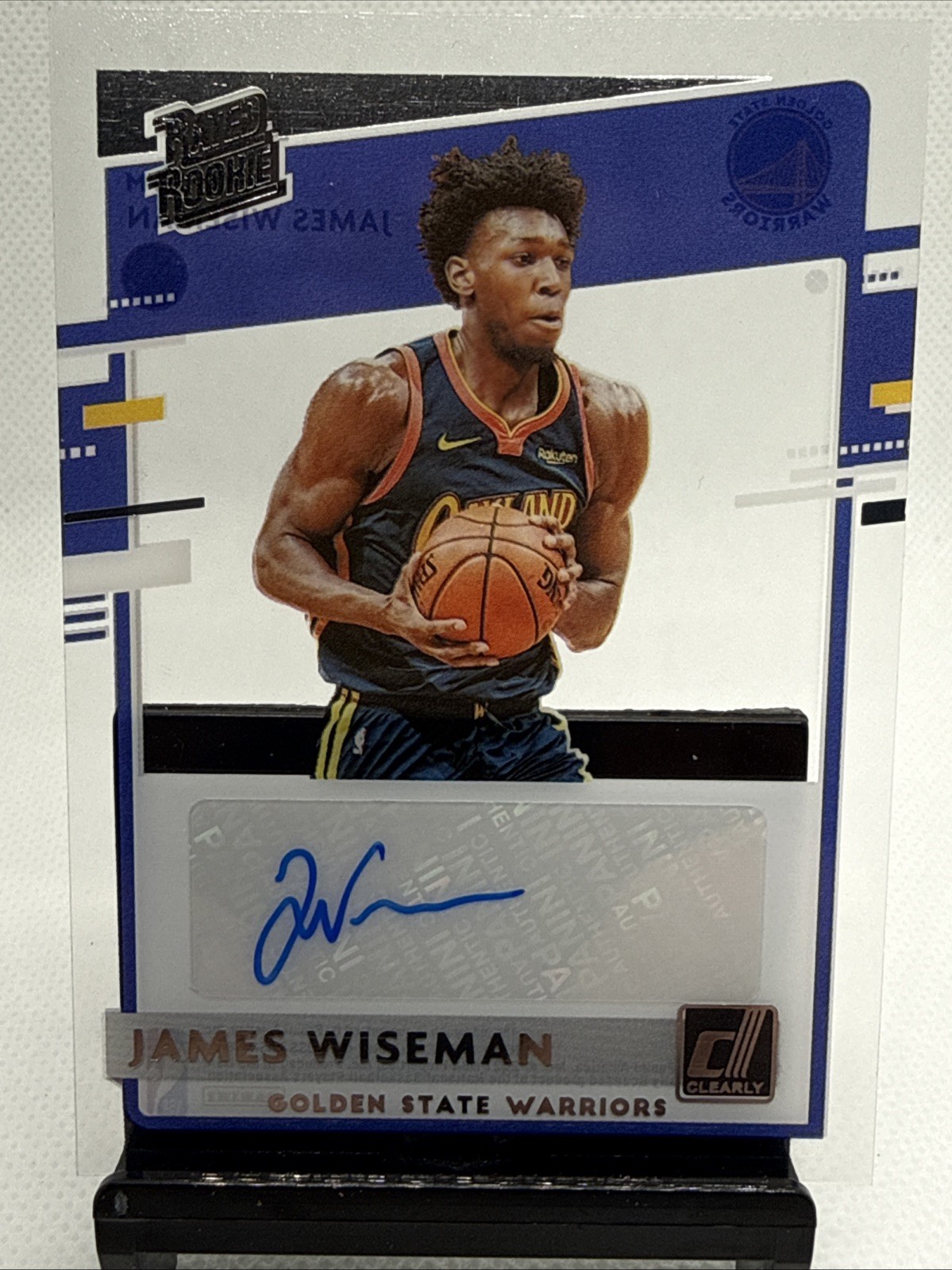 2020-21 Donruss Clearly -Rated Rookie James Wiseman Autograph (AU,RC) # RRA-JWM