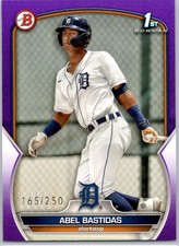 2023 Bowman 1st Purple #BP-113 Abel Bastidas #/250 Detroit Tigers