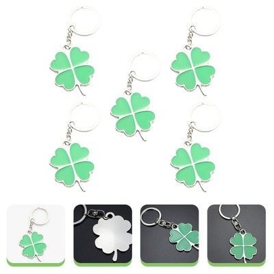  5 stücke Vier Blatt Schlüssel Ringe St.Patrick Day Keychains Schöne Schlüssel