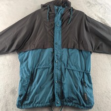 Helly Hansen Jacket Mens Medium Black Blue Pa...