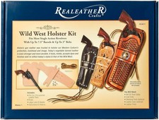 DIY Wild West Leather Holster Kit, Authentic Cowboy Brown Gun