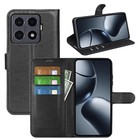Custodia cellulare per Xiaomi 15T Pro ecopelle flip book portafoglio cover nera