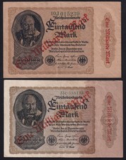 Germany 1 Billion Mark 1923 Vintage Lot 2 Old Paper Money Banknote Collection