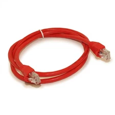 3ft Cat6 Ethernet RJ45 Patch Cable  Stranded  Snagless Booted  RED