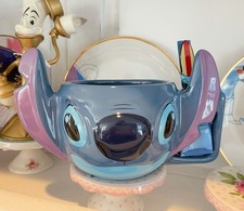 Disney Parks Lilo Stitch 3D Stitch Coffee Cup Mug / Bowl w/ Surfboard Spoon