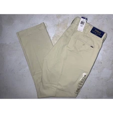 Polo Ralph Lauren Slim Fit Khaki Pants Mens 36x32 Spring Beige Chino Trousers
