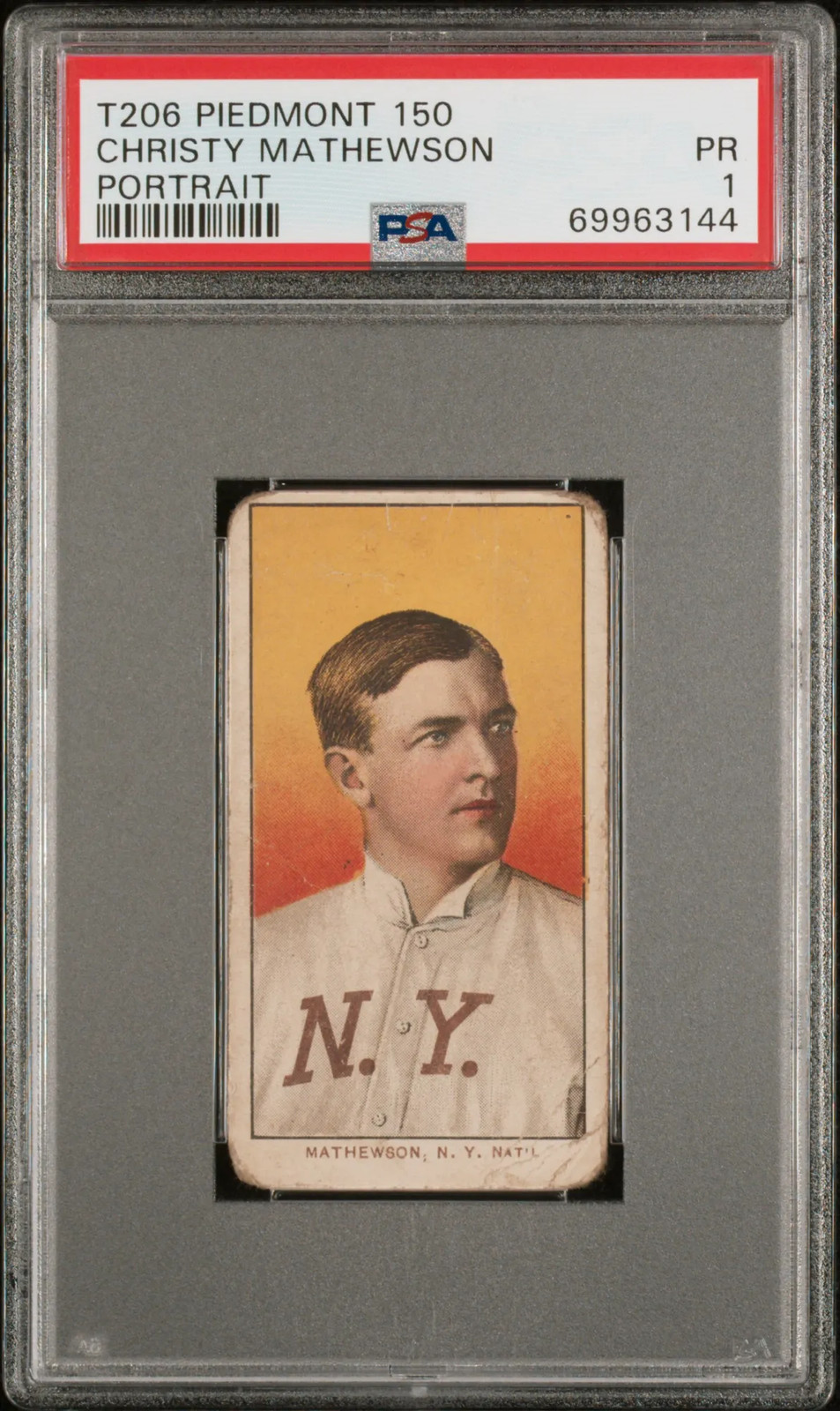 1909-11 T206 Piedmont 150 Christy Mathewson Portrait PSA 1
