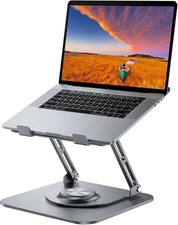 Laptop Stand for Desk, Adjustable Computer Stand with 360  Rotating Base