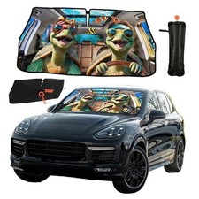 Car Umbrella Sun Shade Cover Funny Foldable Car Windshield Sun Shade Sea Turtle