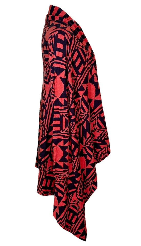 Volcom Women’s Southwestern Aztec Print Waterfall Open Front Cardigan Size XS-S - Image 4 of 4