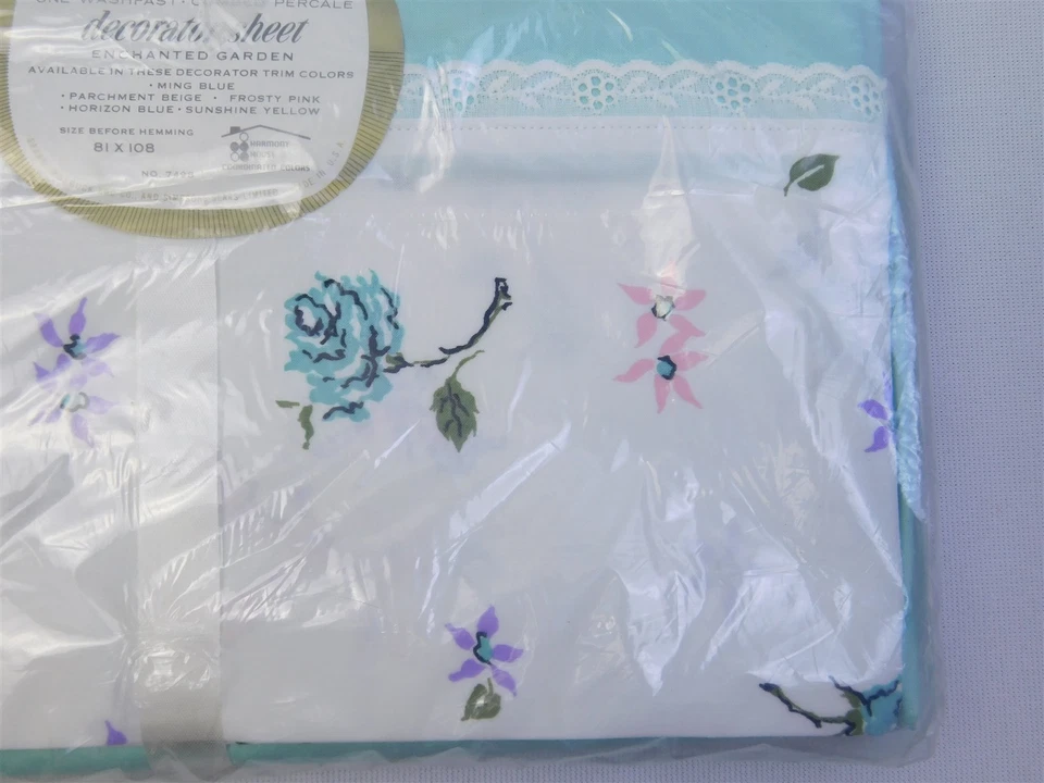 Conjunto de lençóis e fronhas plano NOS Harmony House Sears ENCHANTED GARDEN 81x108 - Imagem 4 de 4