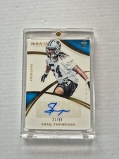 Shaq Thompson Carolina Panthers Rookie Auto Card 107 2015 Immaculate 31/99. rookie card picture