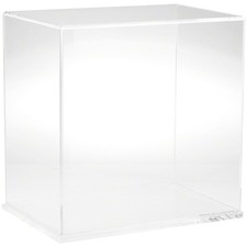 Plymor Clear Acrylic Display Case with Clear Base, 12" W x 8" D x 12" H