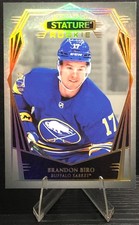 2022-23 UD Stature #199 Brandon Biro RC Design & Photo Variant Rookie /22 SABRES
