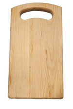 Solid Light Oak Cutting Board Handmade Handle Vegetables Cheese 13"Lx7"Wx1"D