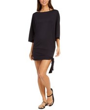 Michael Kors Side-Tie Swim Cover-Up Black XL