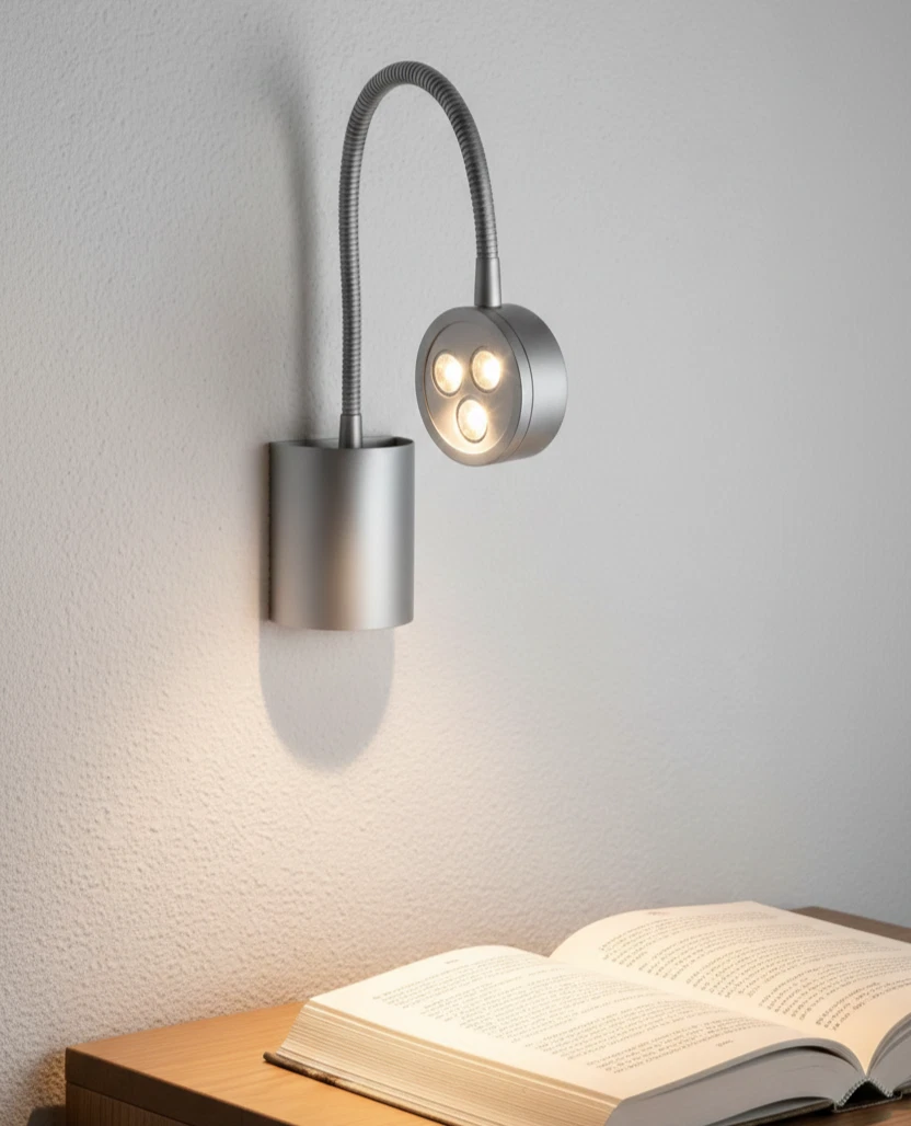 Lampada Da Parete A LED Con Ricarica USB E Faretti Girevoli - 2 Luci (3W+9W) Per Comodino, Lettura E Corridoio - 4