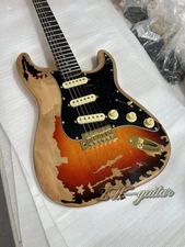 Vintage Relic ST Electric Guitar Custom Shop Alder Body Maple Neck Gold Hardware
