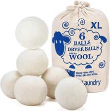 Handy Laundry Wool Dryer Balls - 2.5 Inch - Natural Fabric Softener, Reusable, R